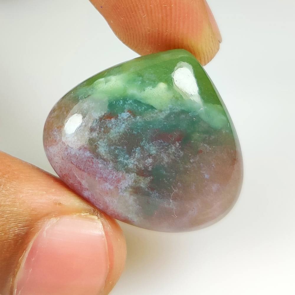 38.43 Ct Natural Bloodstone Jasper Quartz Pear Cab (1 of 2)
