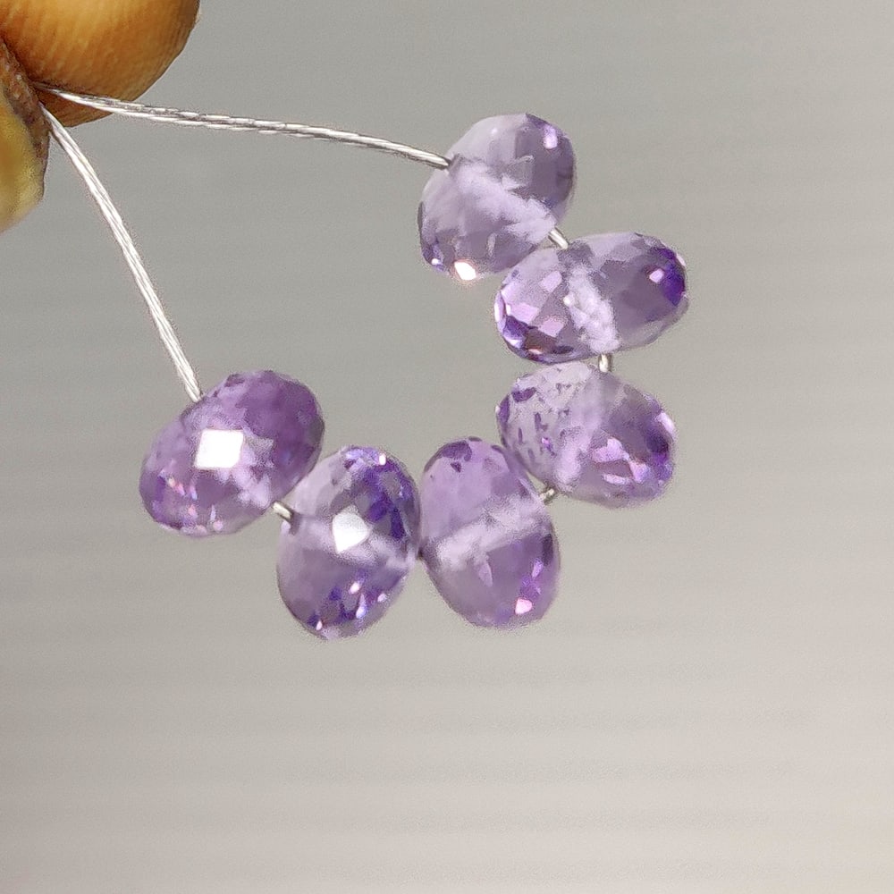 7.70 Ct Natural Purple Amethyst Round Cut beads (1 of 2)
