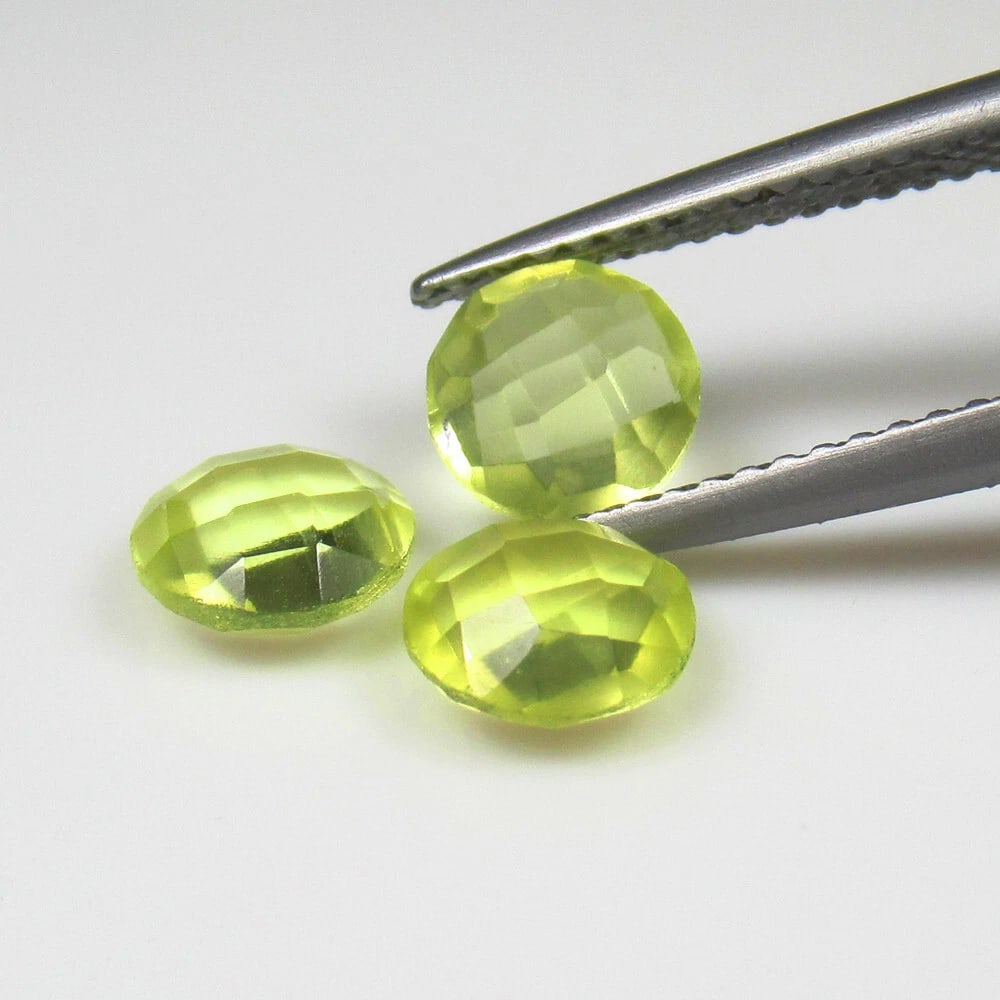 2.28 Ct Natural Lemon Quartz Round Cut Set (1 of 2)