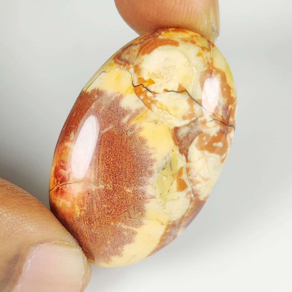 35.95 Ct Natural Bird's Eye Jasper Quartz OVal Cab: weight - 35.95 Ct / Dimensions - 34.00 x 23.00 x 6.30 mm / Shape - Excellent OVal Cab / Origin - Brazil / Treatment - None