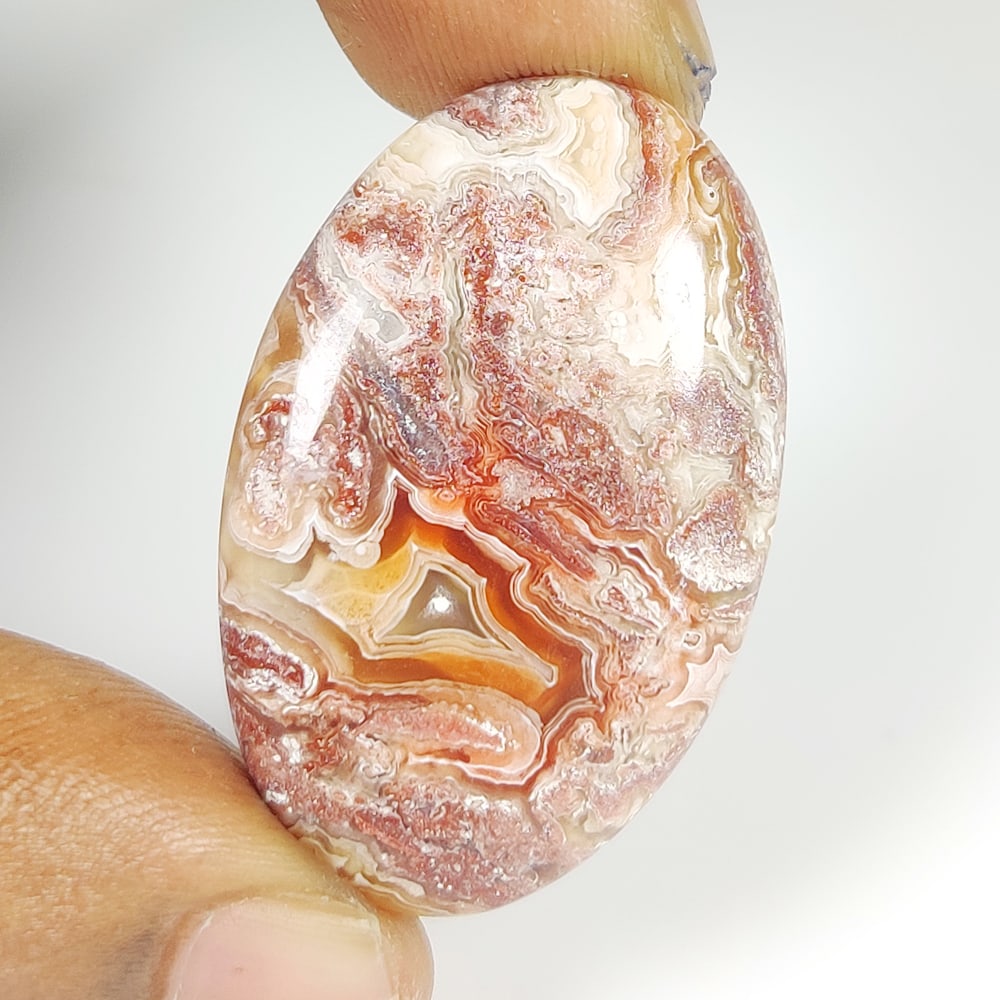 35.00 Ct Natural Crazy Lace Agate OVal Cab (1 of 2)