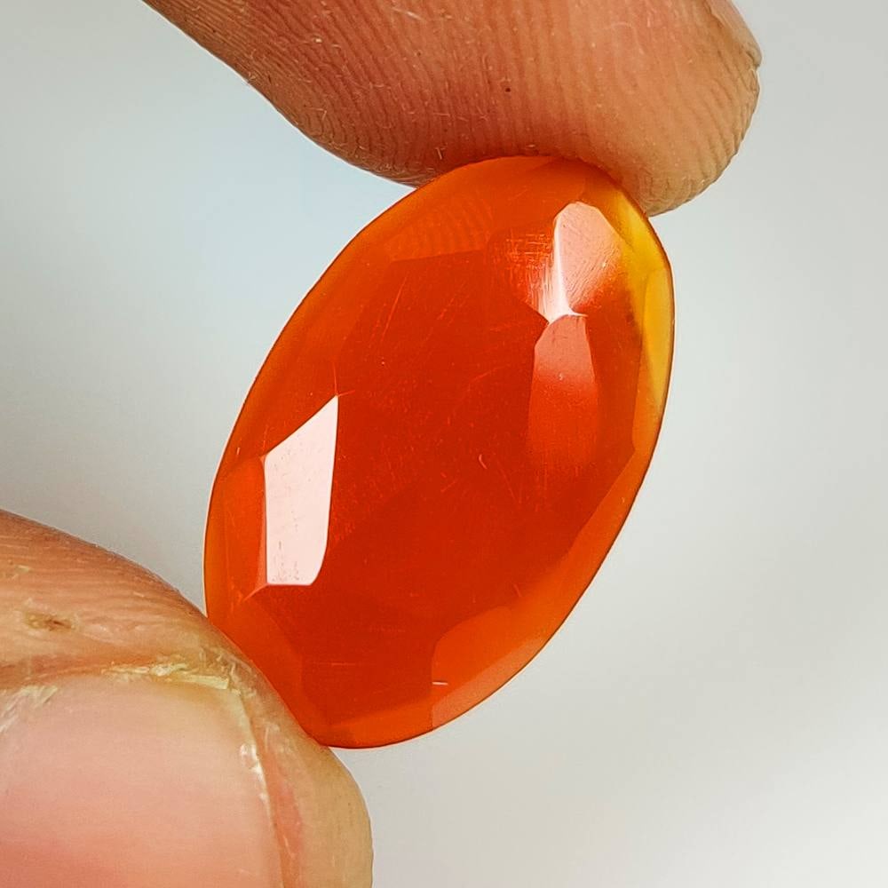 6.67 Ct Natural Orange Carnelian Oval Cut (1 of 2)