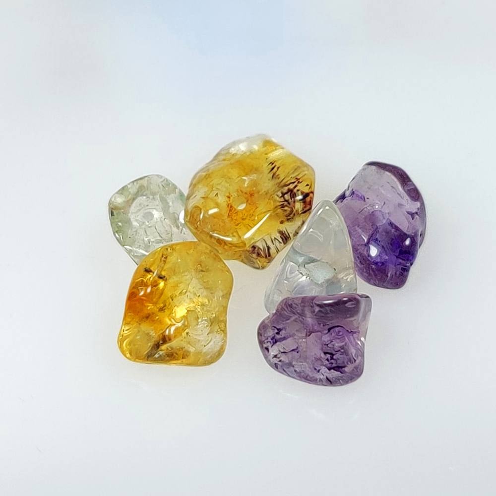 7.92 Ct Natural Amethyst & Citrine Unshaped Beads (1 of 2)