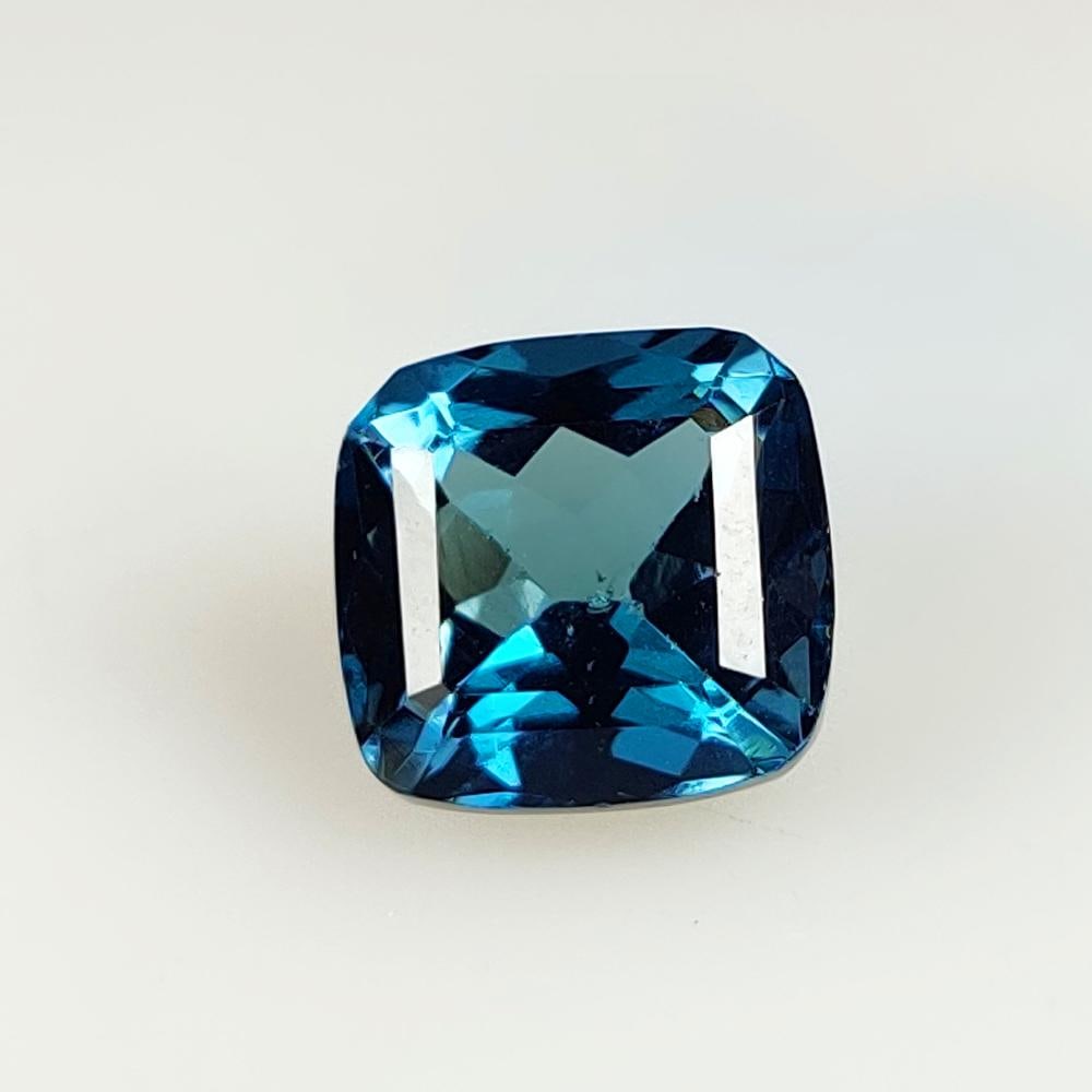 6.91 Ct Natural London Blue Topaz Cushion Cut (1 of 3)