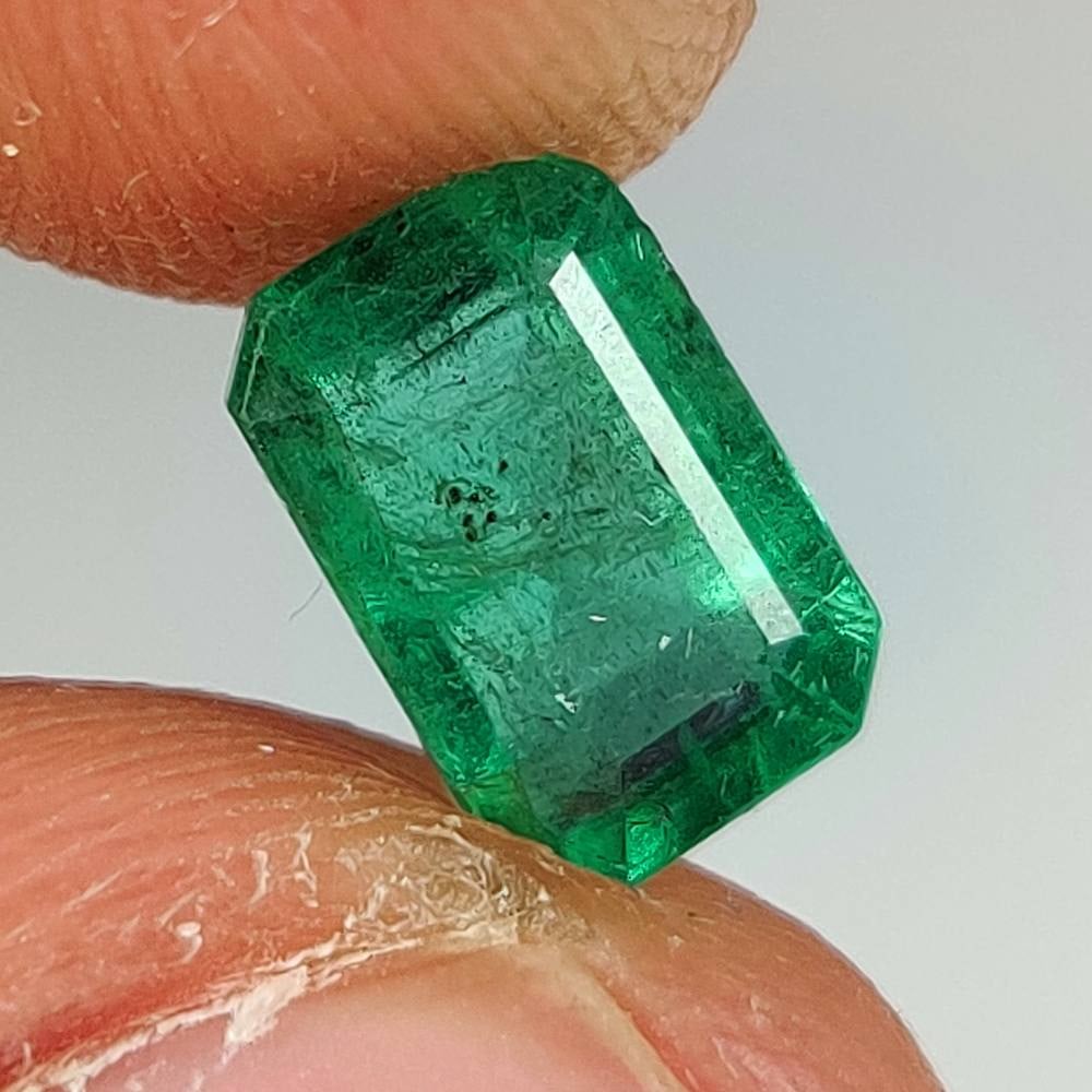1.76 Ct Natural Zambian Emerald Octagon Cut (1 of 2)