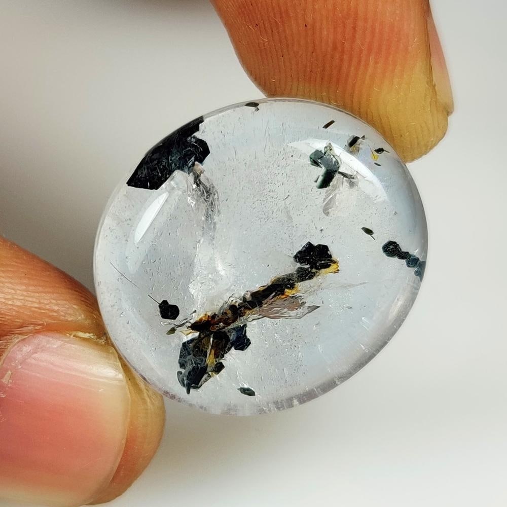 41.39 Ct Natural Rutile Quartz OVal Cab: Weight - 41.39 Ct / Dimensions - 23.00 x 20.70 x 10.30 mm / Shape & Cut - Oval cab / Transparency - Transaprent / Origin - Norway / Comments - None