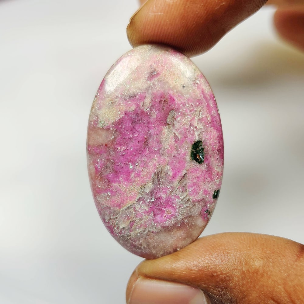 36.13 Ct Natural Pink Cobalt OVal Cab (1 of 2)
