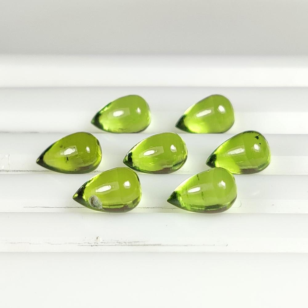 10.21 Ct Natural Green Peridot Pear Drop Beads (1 of 2)