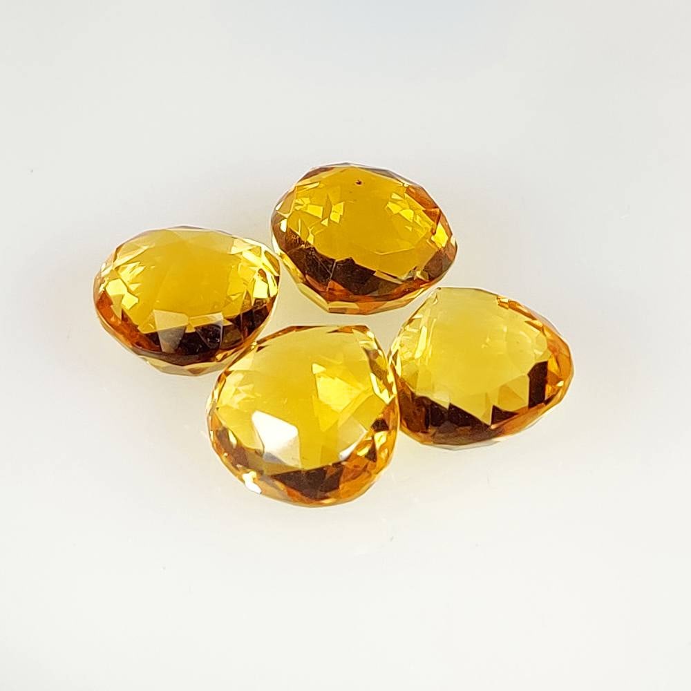 12.74 Ct Natural Yellow Citrine Pear Cut Set (1 of 2)