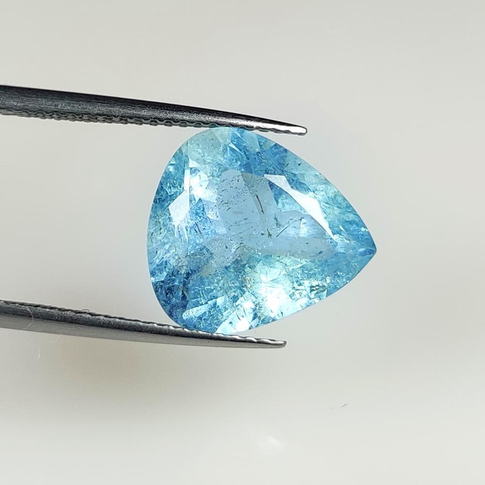 5.19 Ct Natural Aquamarine Pear Cut (1 of 2)