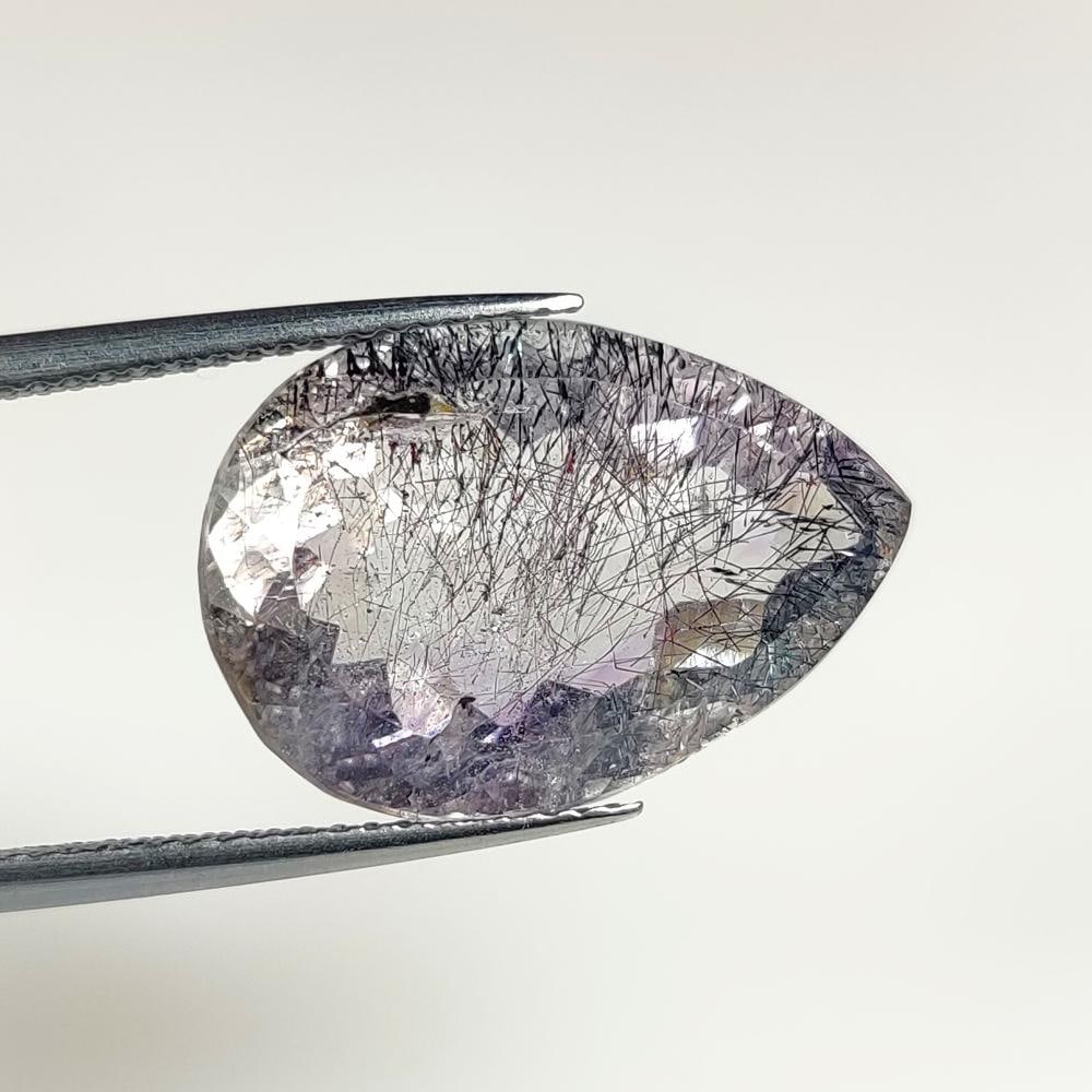 13.00 Ct Natural Rutile Quartz Pear Cut: Weight - 13.00 Ct / Dimensions - 19.50 x 13.30 x 9.10 mm / Shape & Cut - Pear Cut / Transparency - Transaprent / Origin - Norway / Comments - None