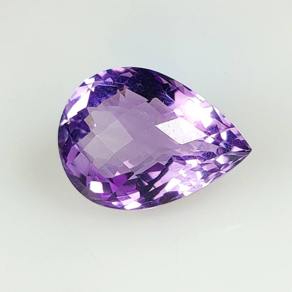 11.08 Ct Natural Purple Amethyst Pear Cut (1 of 2)