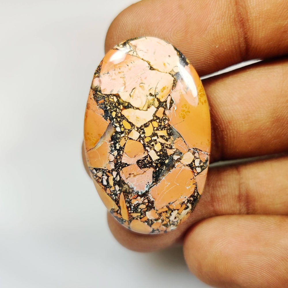41.90 Ct Natural Maligano Jasper Quartz Oval Cab: weight - 41.90 Ct / Size - 37.00 x 22.70 x 6.10 mm / Shape - Excellent Oval Cab / Origin - Brazil / Treatment - None
