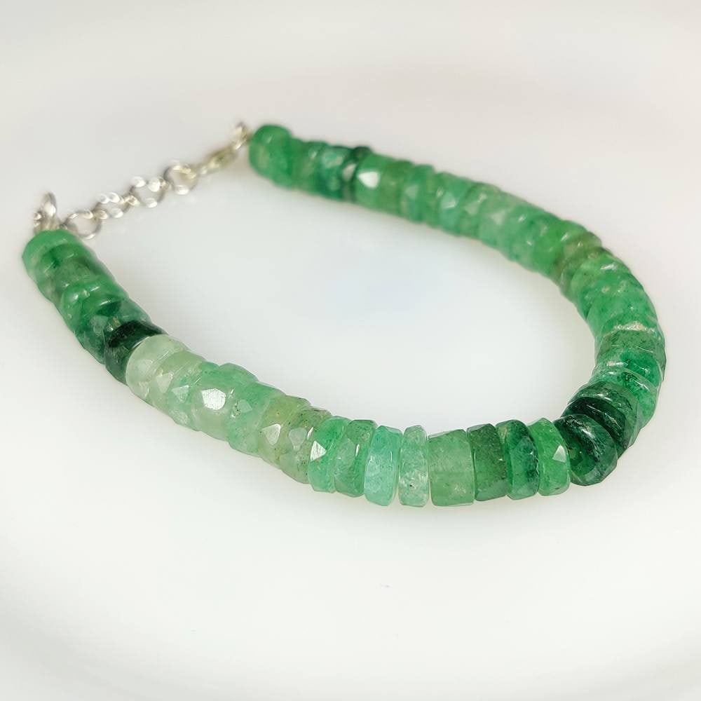 67.61 Ct Natural Aventurine 6.7" Round Beads Bracelet: Weight - 67.61 Ct / Dimensions - 6.70 - 7.30 mm / 49 Pc's / 6.75" inches / Shape - Round Cut Beads / Clarity - VVS / Origin - Nigeria / Treatment - None