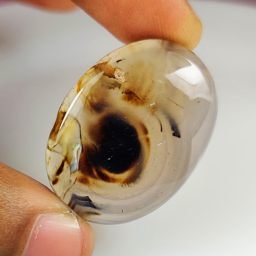55.83 Ct Natural Dendrite Agate Oval Cab (1 of 2)