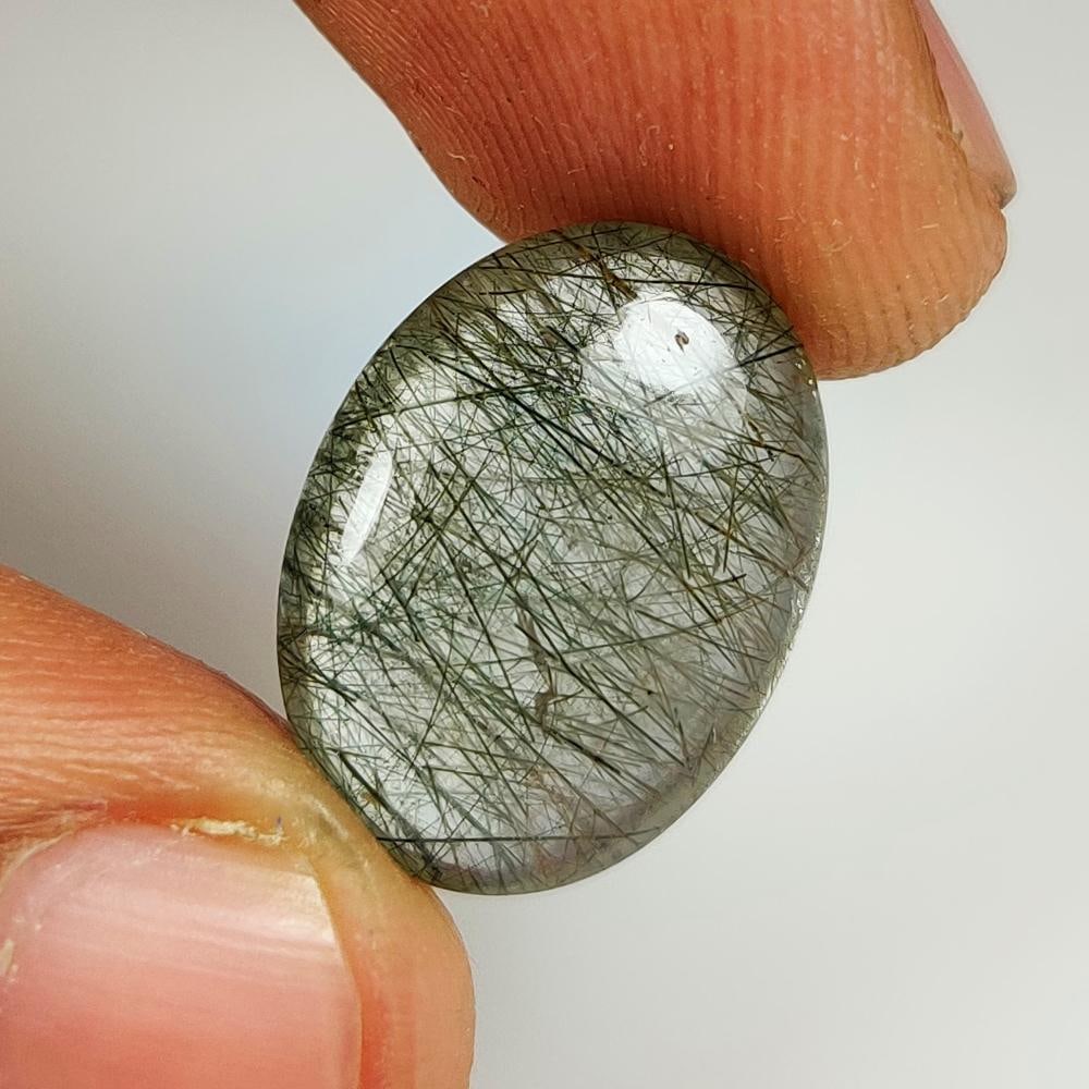 10.37 Ct Natural Rutile Quartz OVal Cab: Weight - 10.37 Ct / Dimensions - 17.60 x 13.20 x 6.20 mm / Shape & Cut - Oval cab / Transparency - Transaprent / Origin - Norway / Comments - None