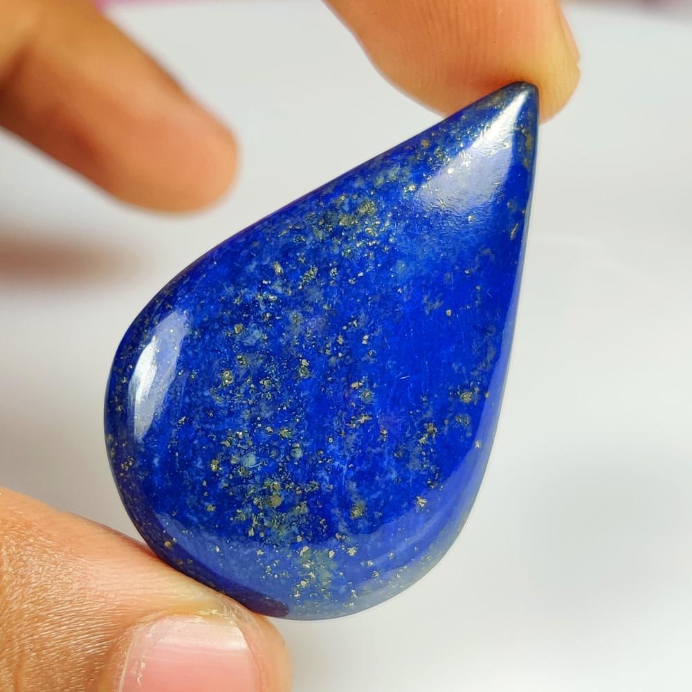 45.56 Ct Natural Blue Lapis Lazuli Pear Cab (1 of 2)