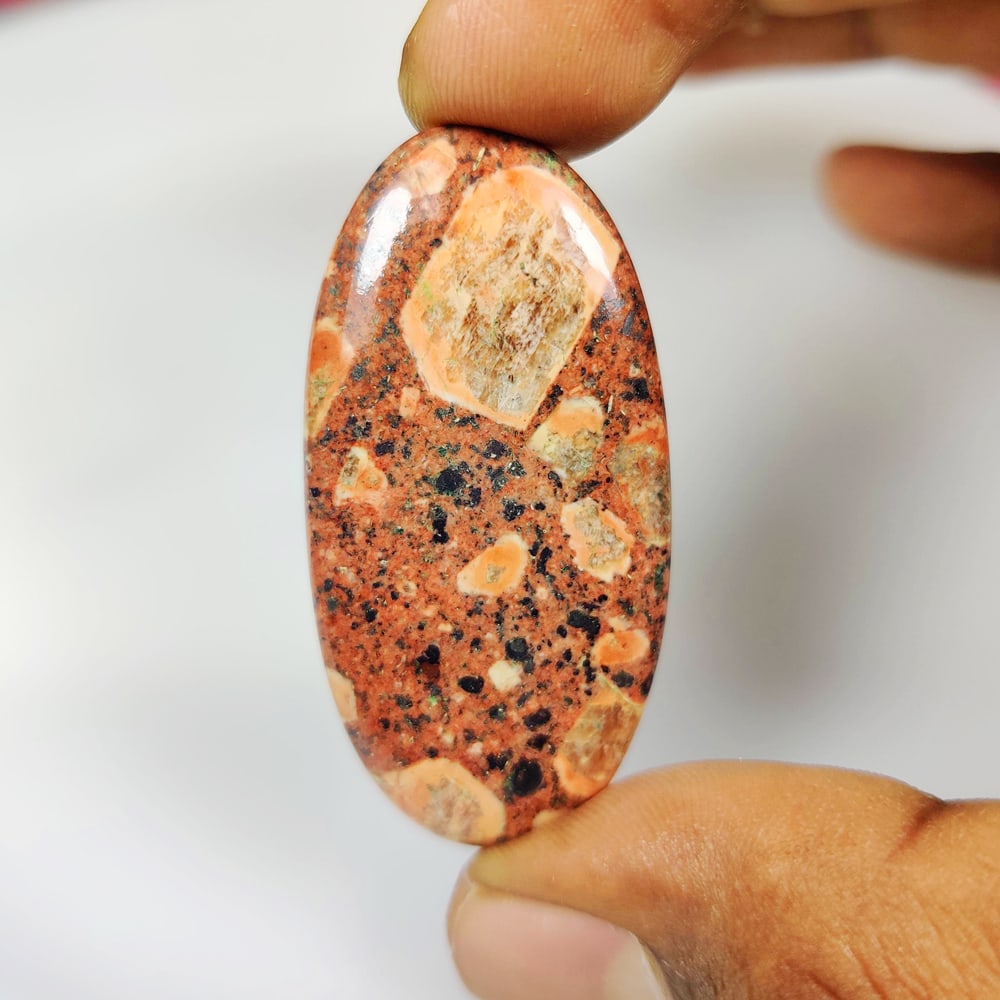 41.97 Ct Natural Poppy Jasper Quartz Oval Cab (1 of 2)