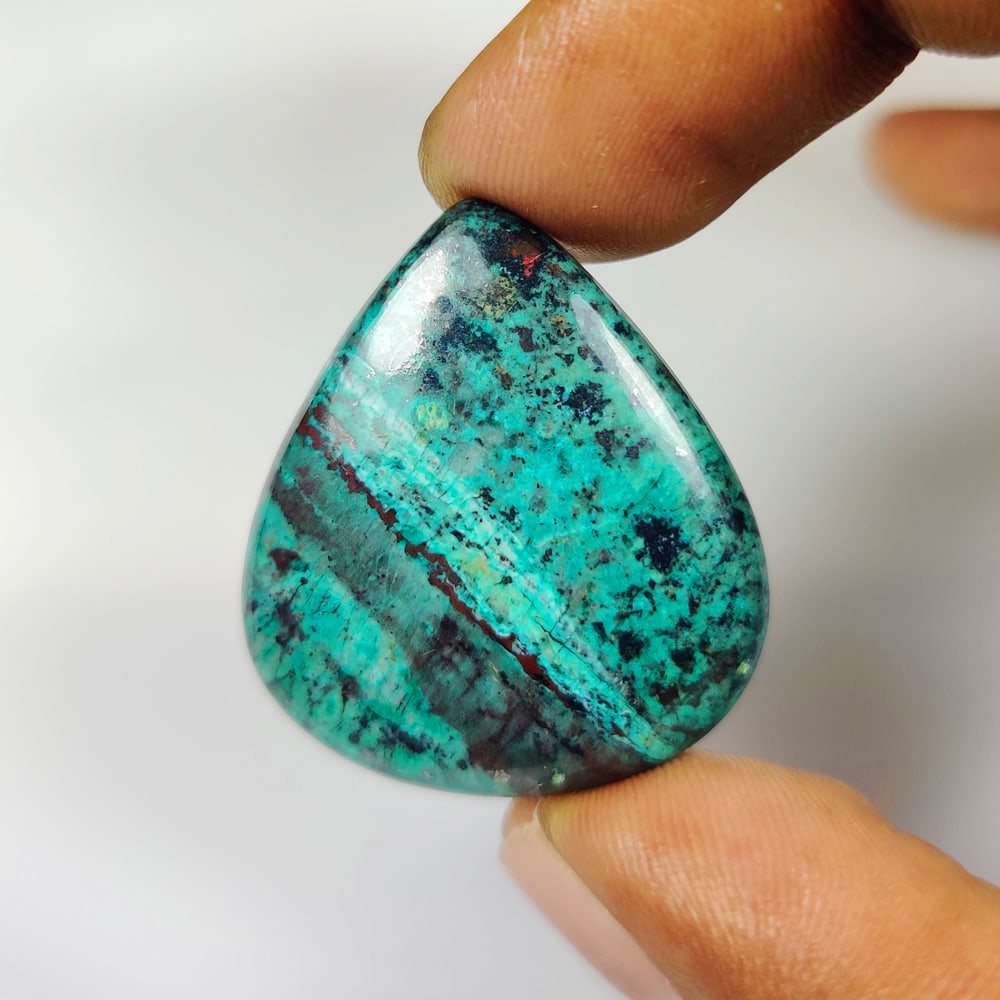 37.76 Ct Natural Snaora Sunrise Jasper Quartz Pear Cab (1 of 2)