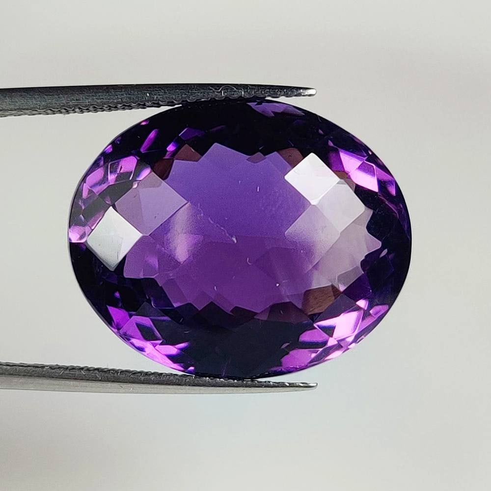 25.62 Ct Natural Purple Amethyst Oval Cut (1 of 2)