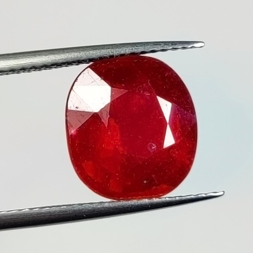 7.51 Ct Natural Pinkish Red Ruby Cushion Cut (1 of 2)