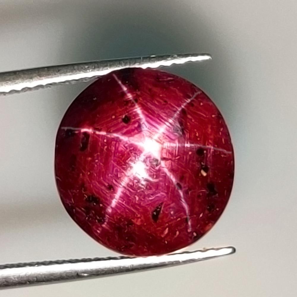 12.58 Ct Natural Six Line Star Ruby OVal Cab (1 of 2)