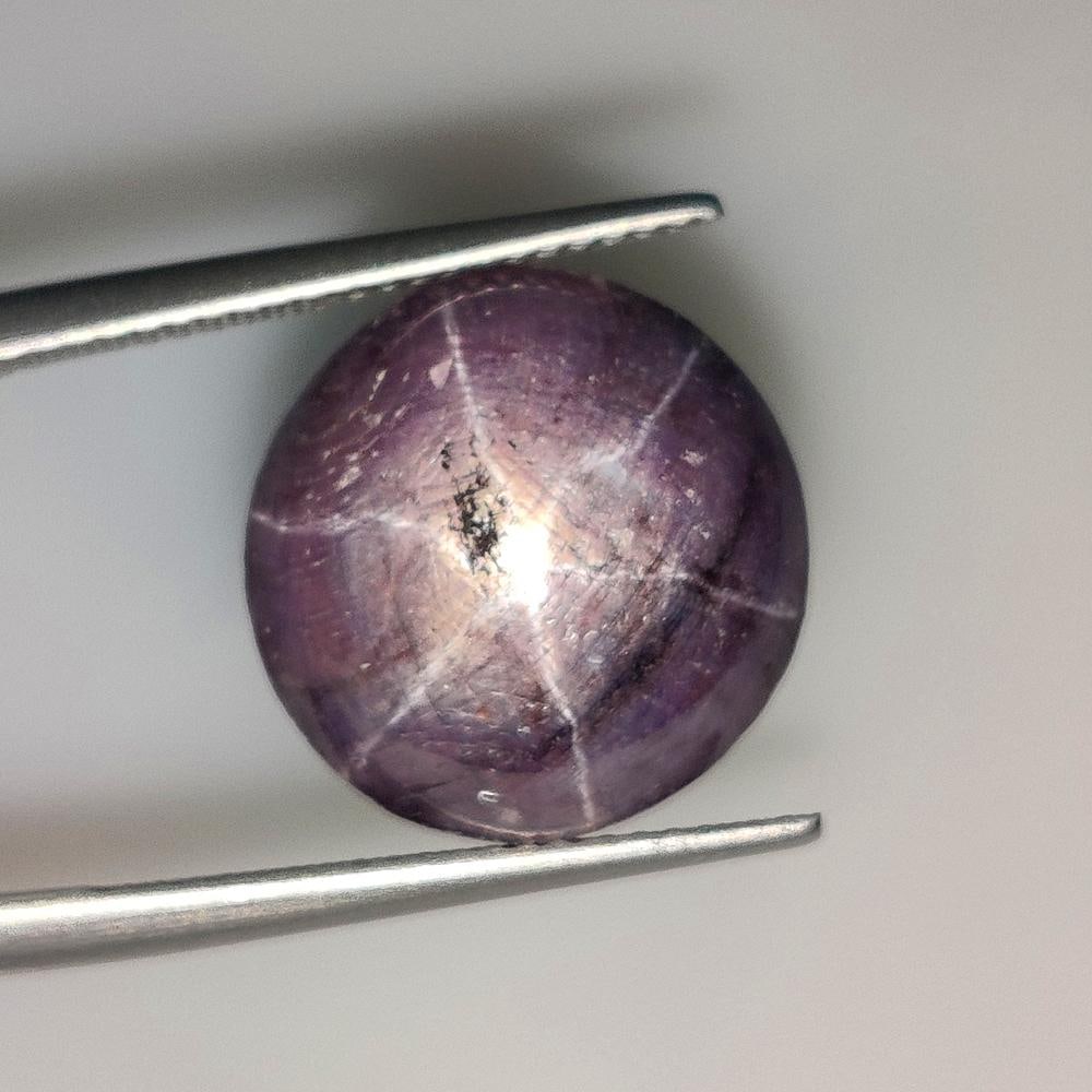 19.64 Ct Natural Six Line Star Ruby Round Cab (1 of 2)