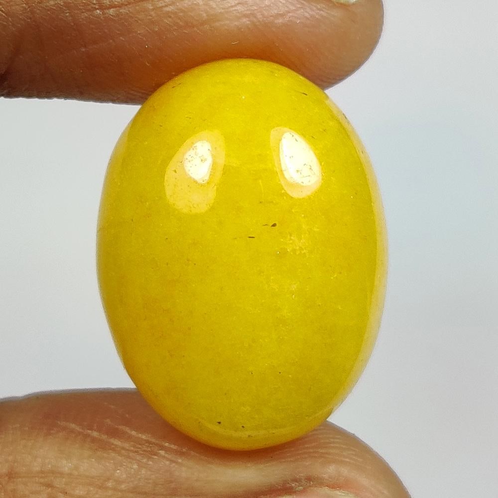 19.03 Ct Natural Yellow Danburite OVal Cab: Weight - 19.03 Ct / Size - 20.20 x 15.20 x 8.20 mm / Shape - Oval Cab / Clarity - Opaque / Origin - Brazil / Treatment - None