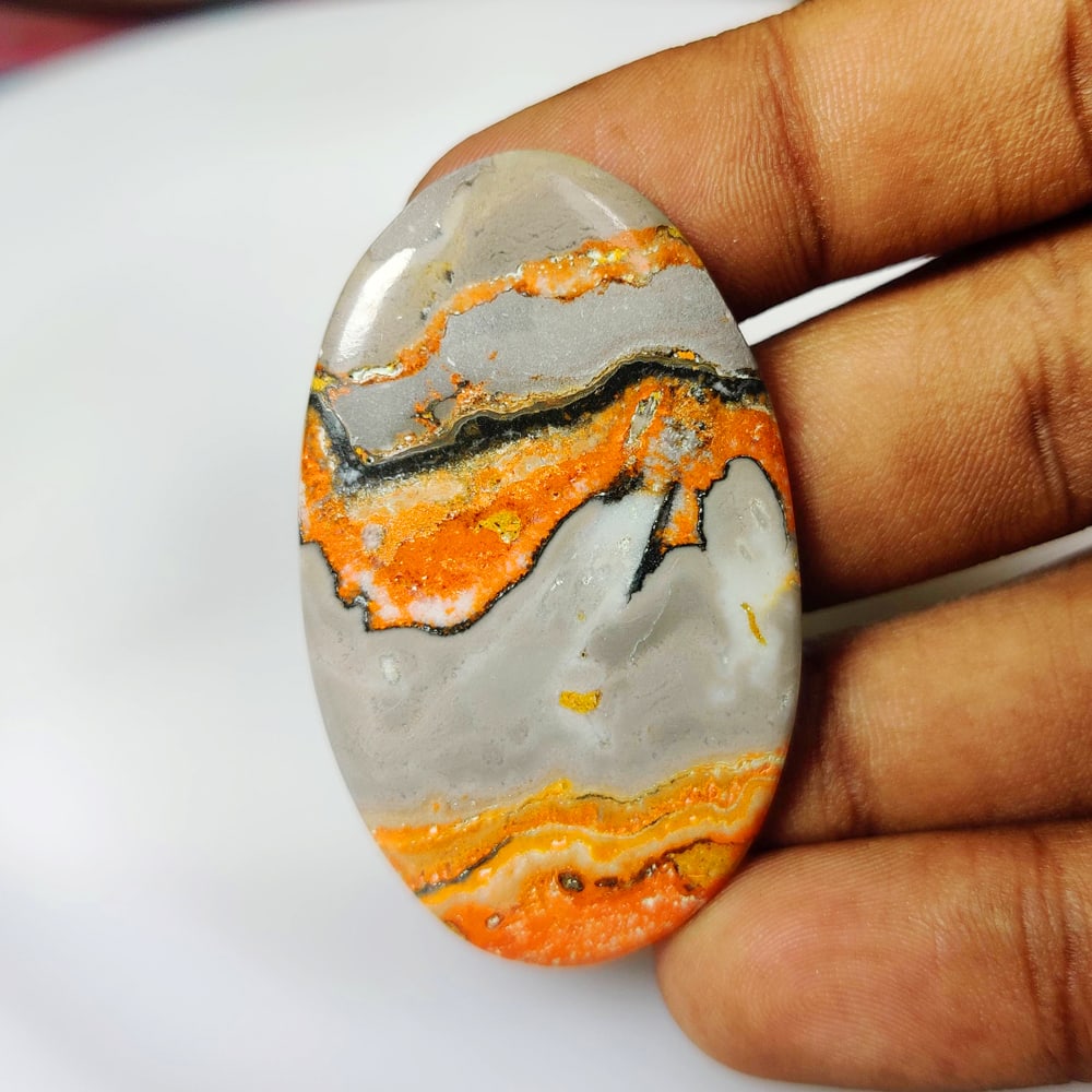 50.95 Ct Natural Bumblebee Jasper Quartz Oval Cab (1 of 2)