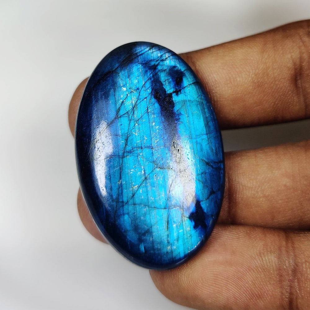 65.54 Ct Natural Blue Shaded Labradorite Oval Cab (1 of 2)