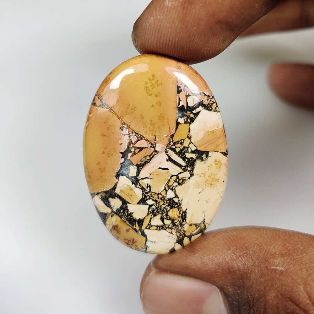 41.44 Ct Natural Maligano Jasper Quartz OVal Cab (1 of 2)