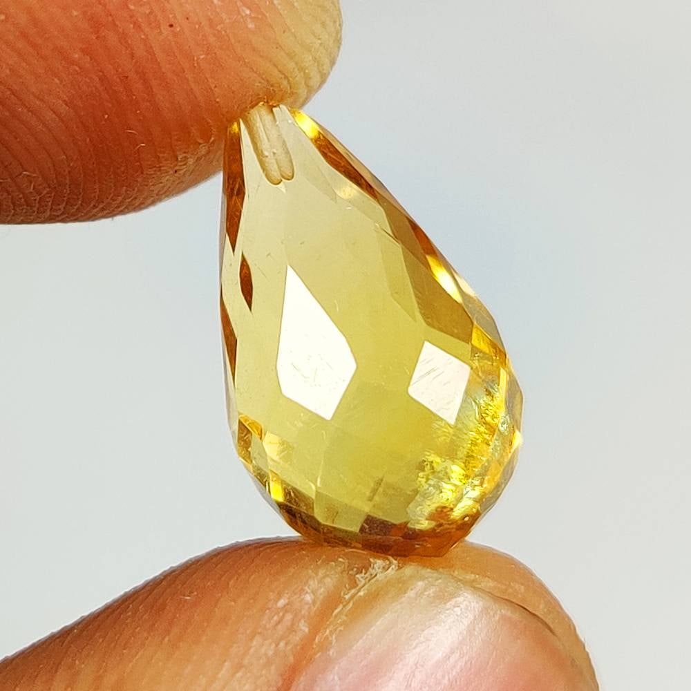7.04 Ct Natural Yellow Citrine Pear Drop (1 of 2)