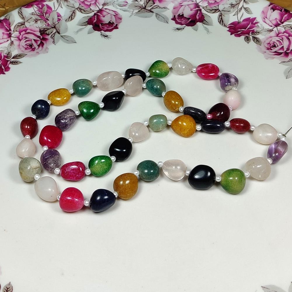 487.85 Ct Natural 24" Mixed Semi Precious Beads Necklace (1 of 3)