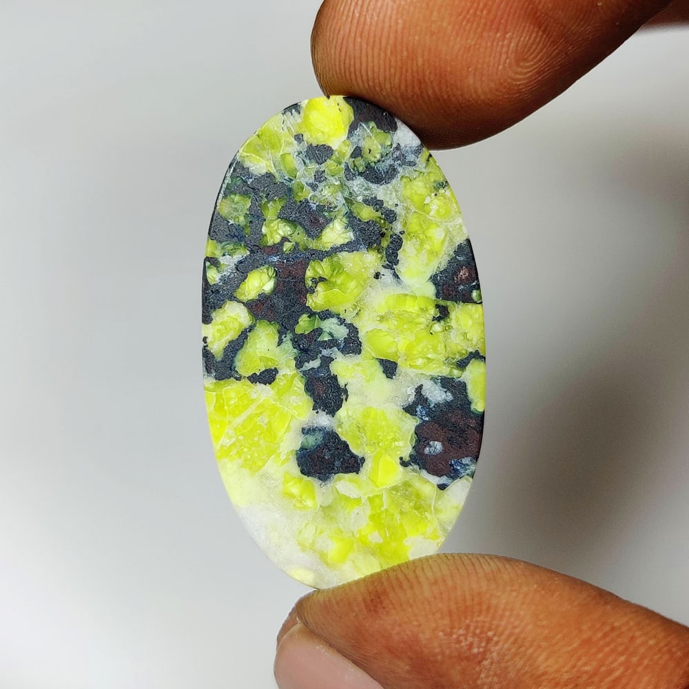 33.28 Ct Natural Lizardite Oval Cab (1 of 1)