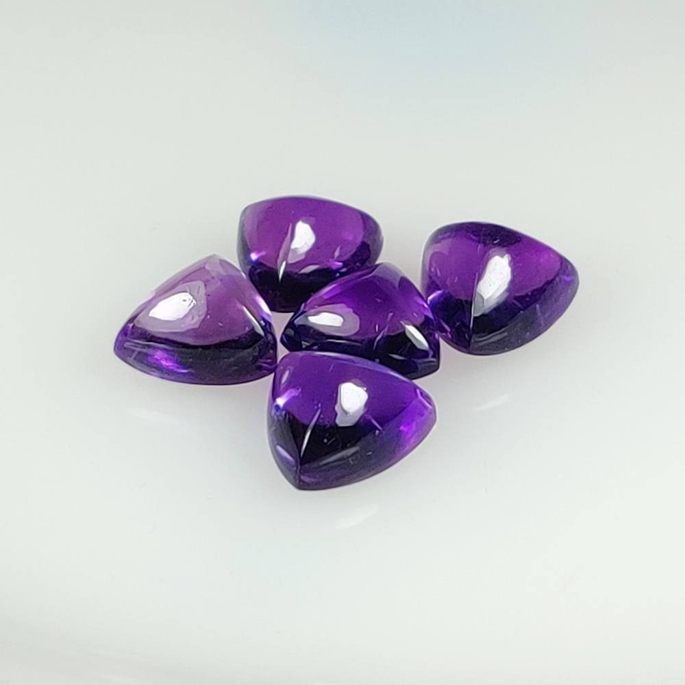 9.21 Ct Natural Purple Amethyst Trillion Cab Set (1 of 2)