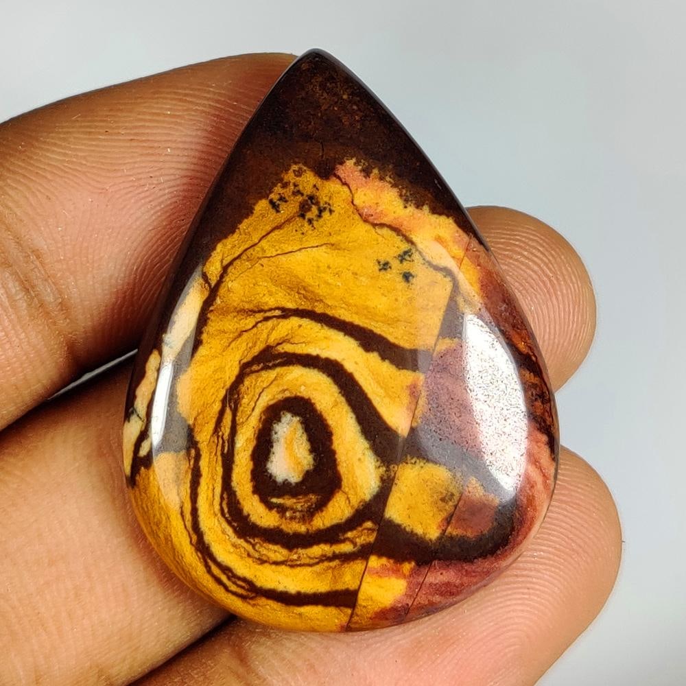 52.22 Ct Natural Jasper Quartz Pear Cab: weight - 52.22 Ct / Size - 38.00 x 28.00 x 6.80 mm / Shape - Excellent Pear Cab / Origin - Brazil / Treatment - None