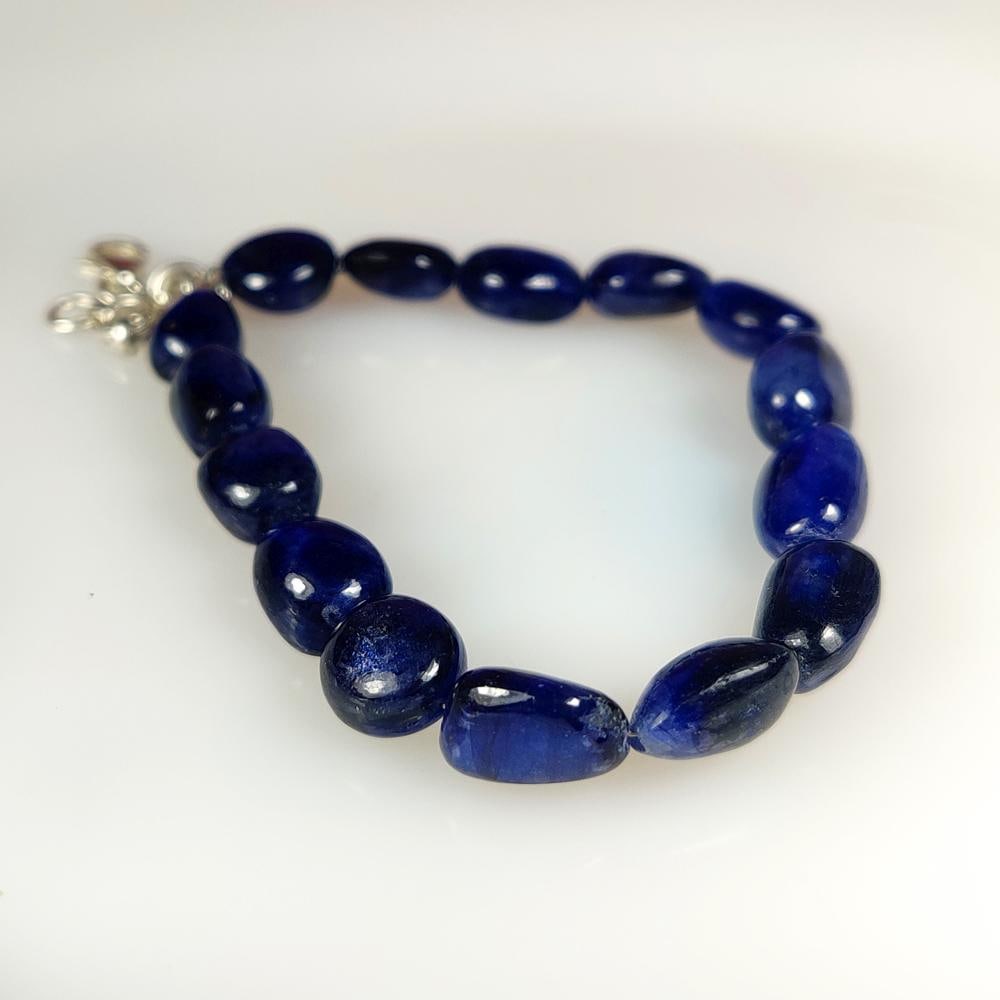 67.21 Ct Natural Blue Sapphire Dumble Beads (1 of 3)