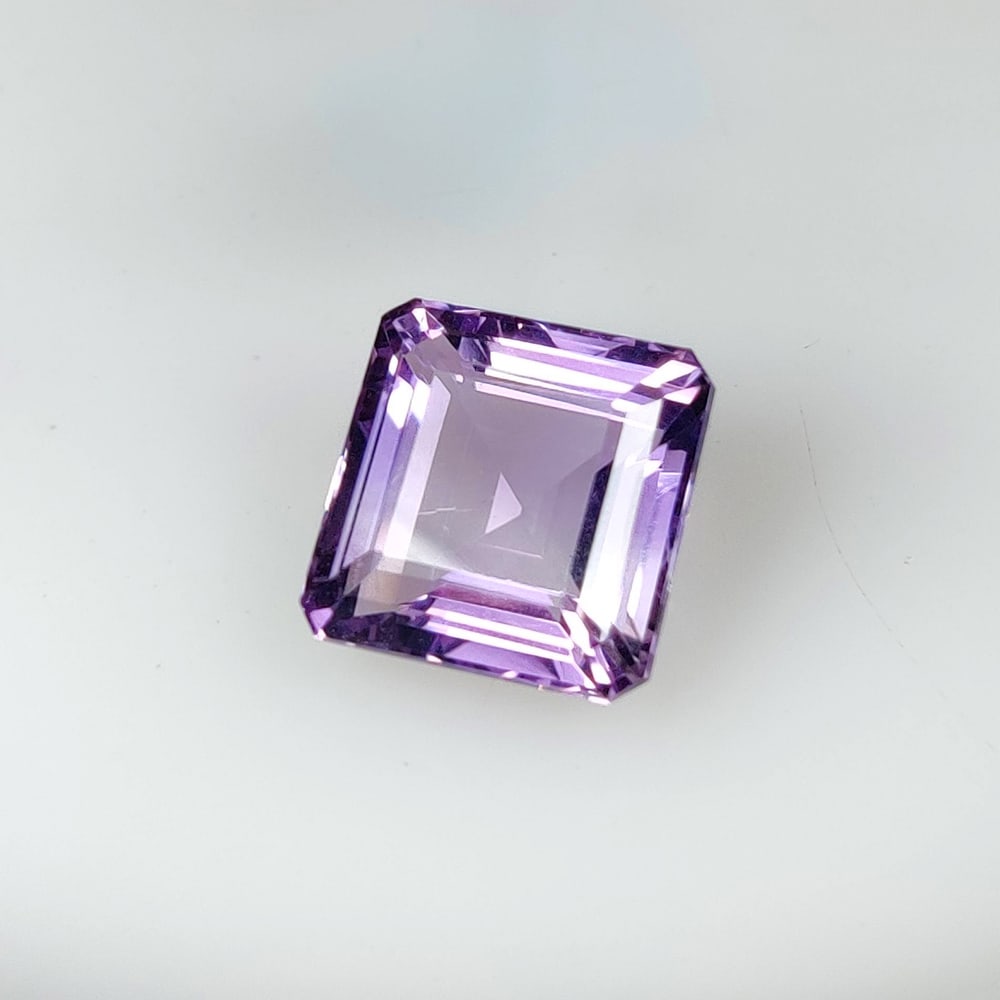 13.69 Ct Natural Purple Amethyst Square Octagon Cut (1 of 2)