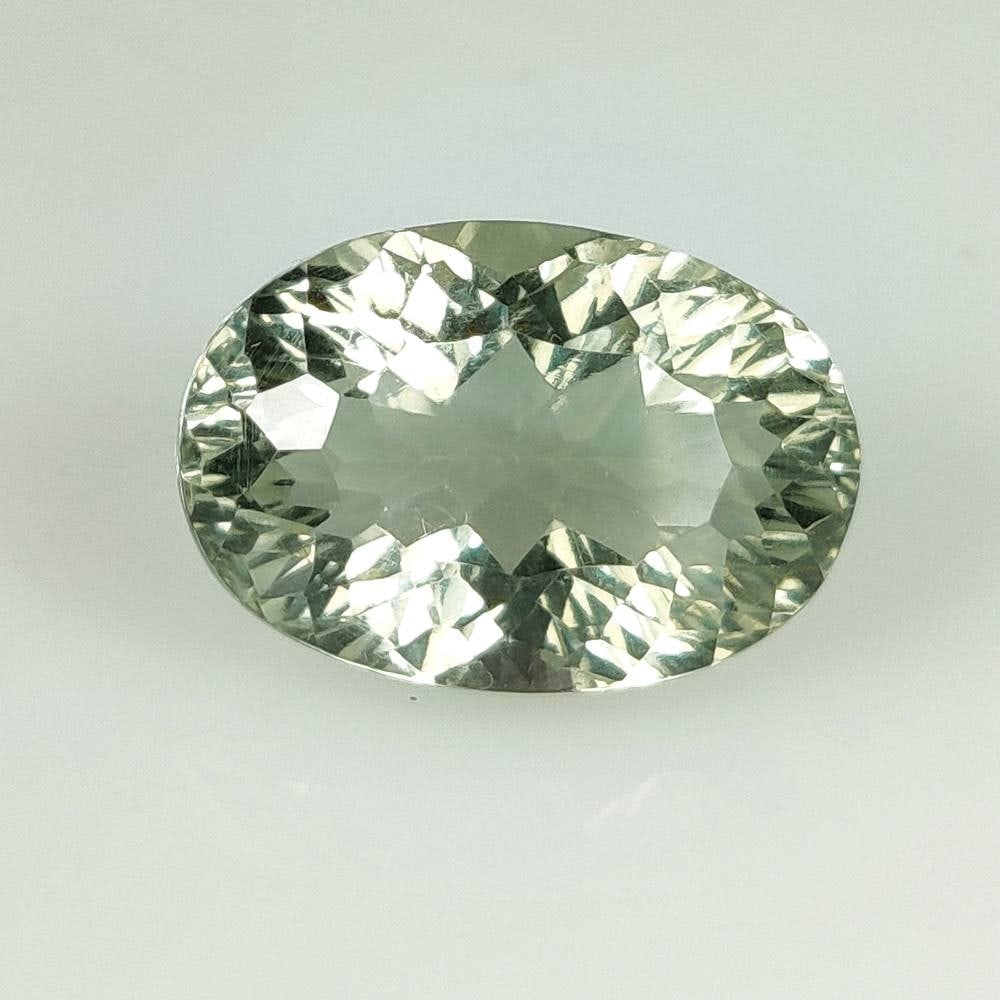 11.01 Ct Natural Green Amethyst Oval Cut (1 of 2)