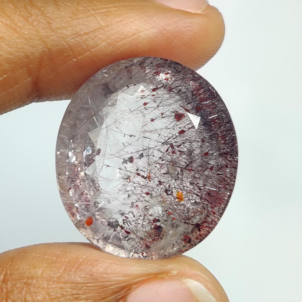 18.93 Ct Natural Rutile Quartz Oval Cut (1 of 2)