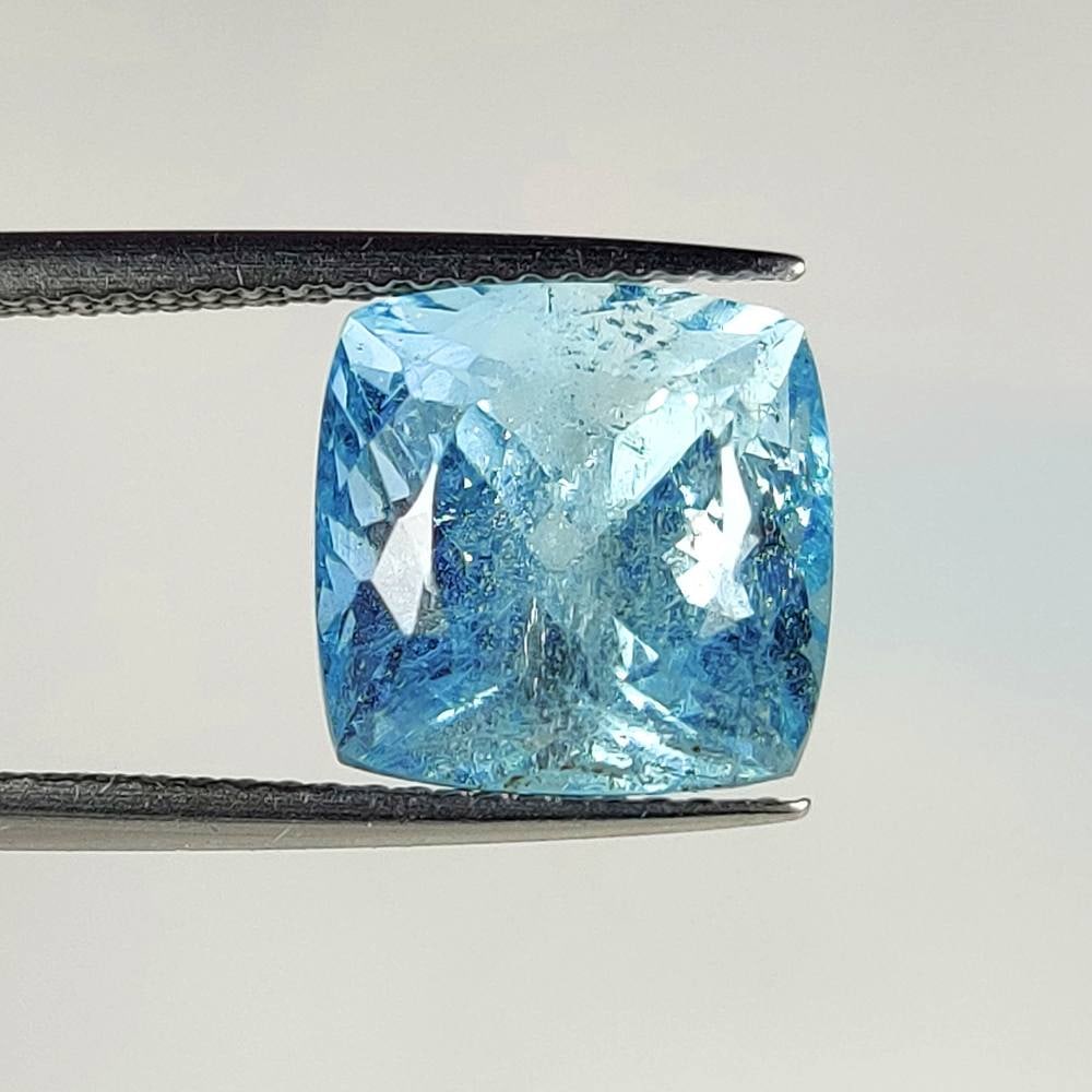 6.03 Ct Natural Aquamarine Cushion Cut (1 of 2)