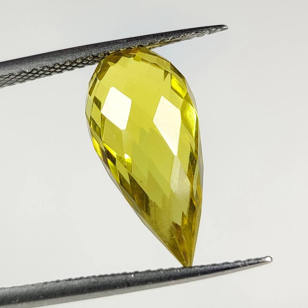 6.44 Ct Natural Lemon Quartz Pear Drop (1 of 2)