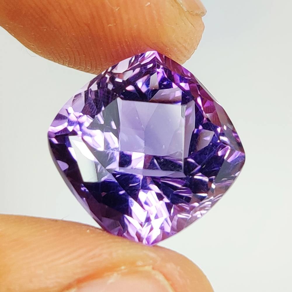 12.69 Ct Natural Purple Amethyst Cushion Cut (1 of 2)