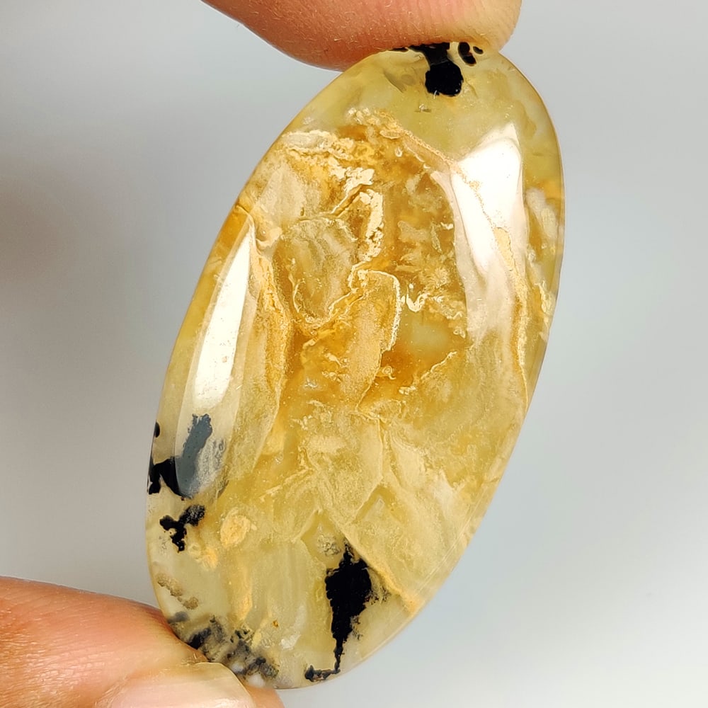 36.60 Ct Natural Dendrite Tiger Oval Cab (1 of 2)