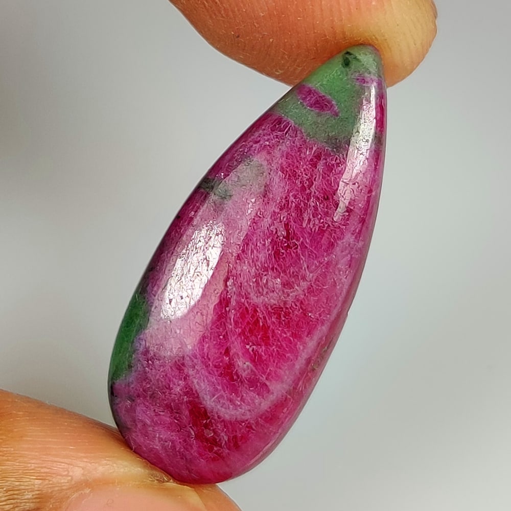 16.89 Ct Natural Ruby Zoisite Pear Cab (1 of 2)