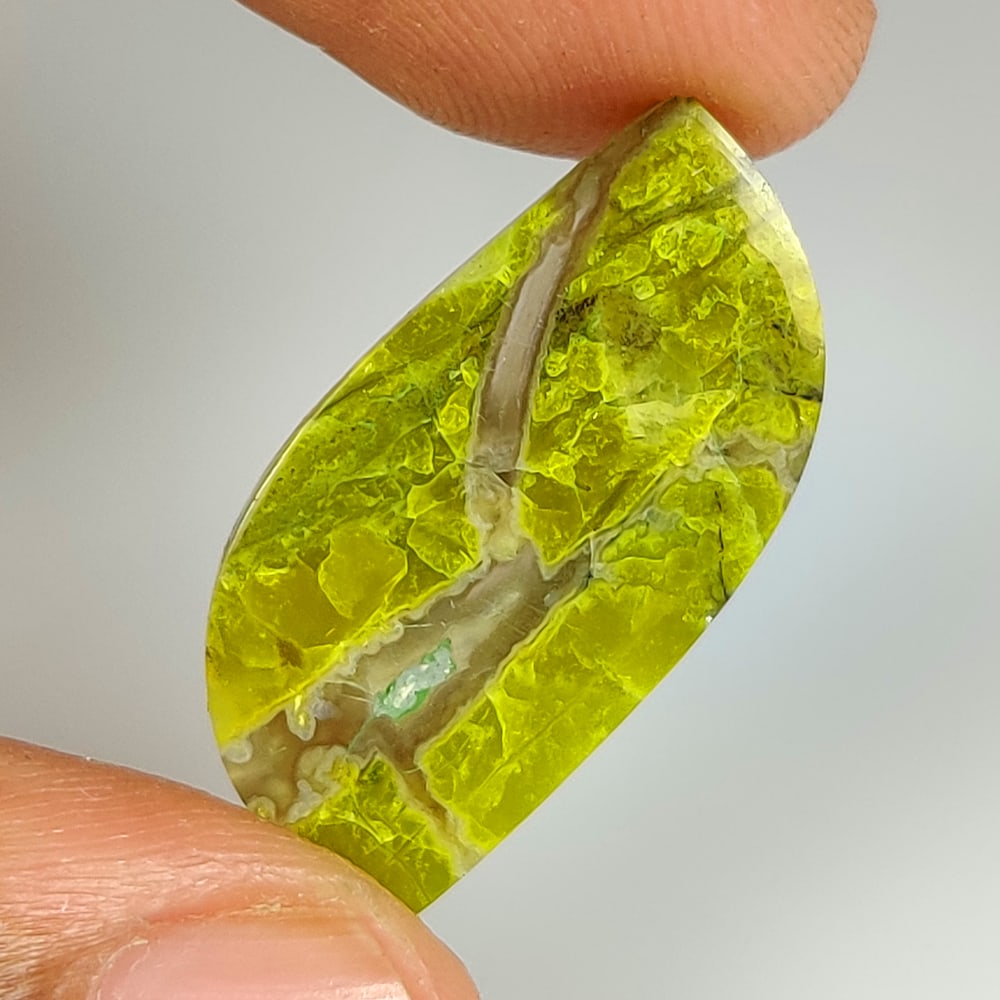 11.37 Ct Natural Green Opal Fancy Cab (1 of 2)
