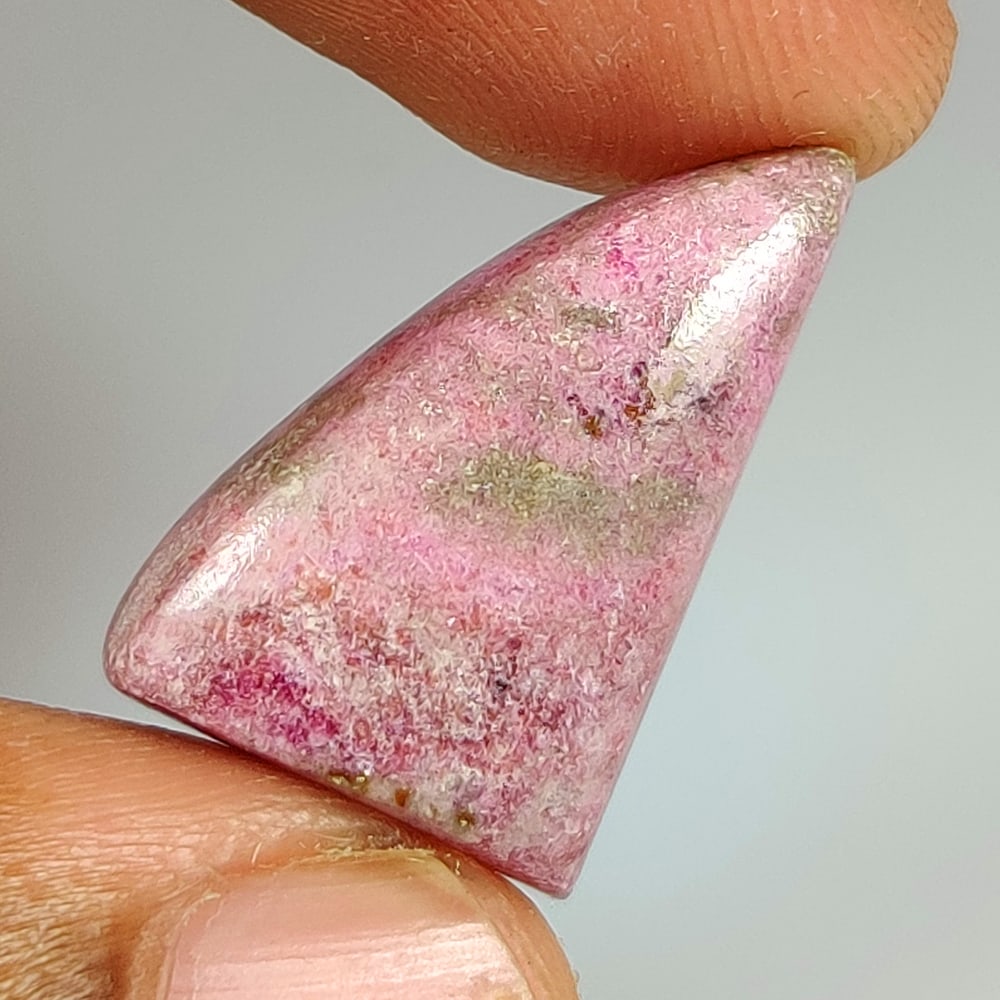 12.84 Ct Natural Pink Cobalt Fancy Cab: Weight - 12.84 Ct / Dimensions -26.00 x 15.00 x 5.60 mm / Shape - Fancy Cab / Transparency - Opaque / Origin - Brazil / Treatment - None