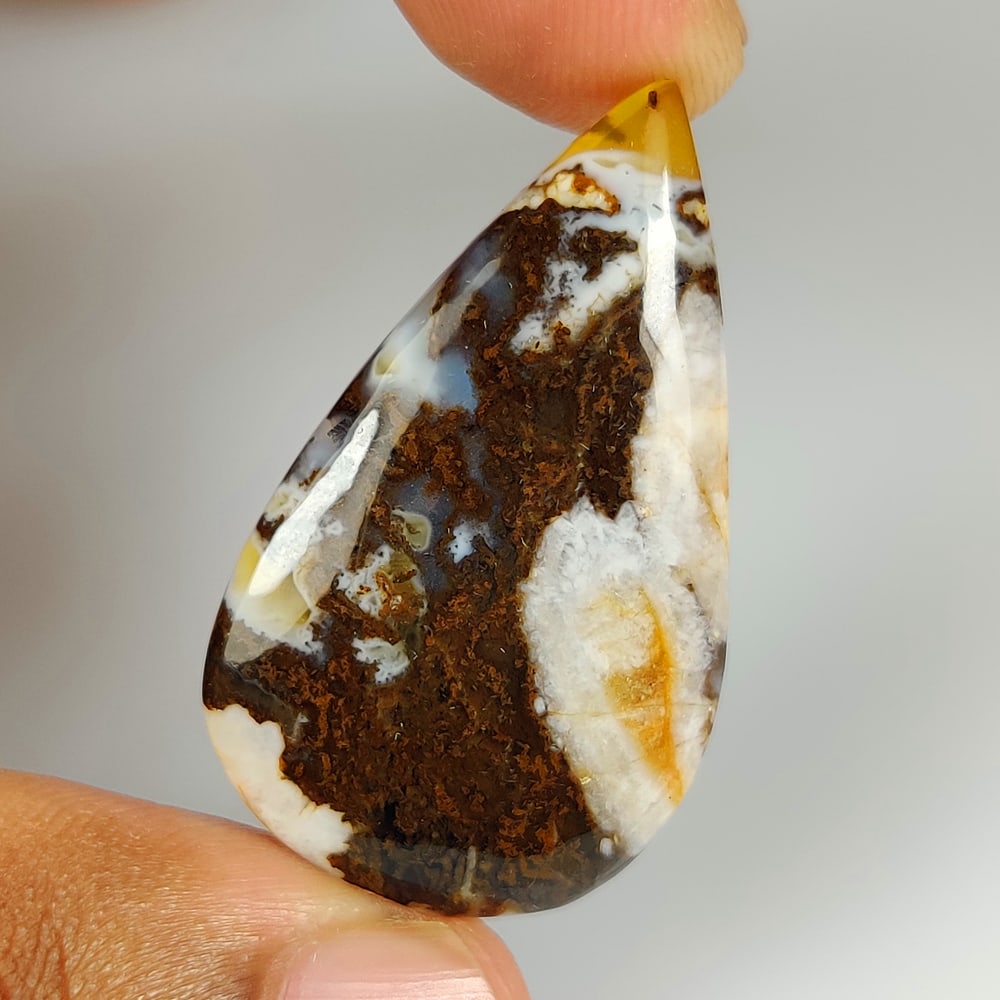 32.69 Ct Natural Druzy Agate Pear Cab (1 of 3)