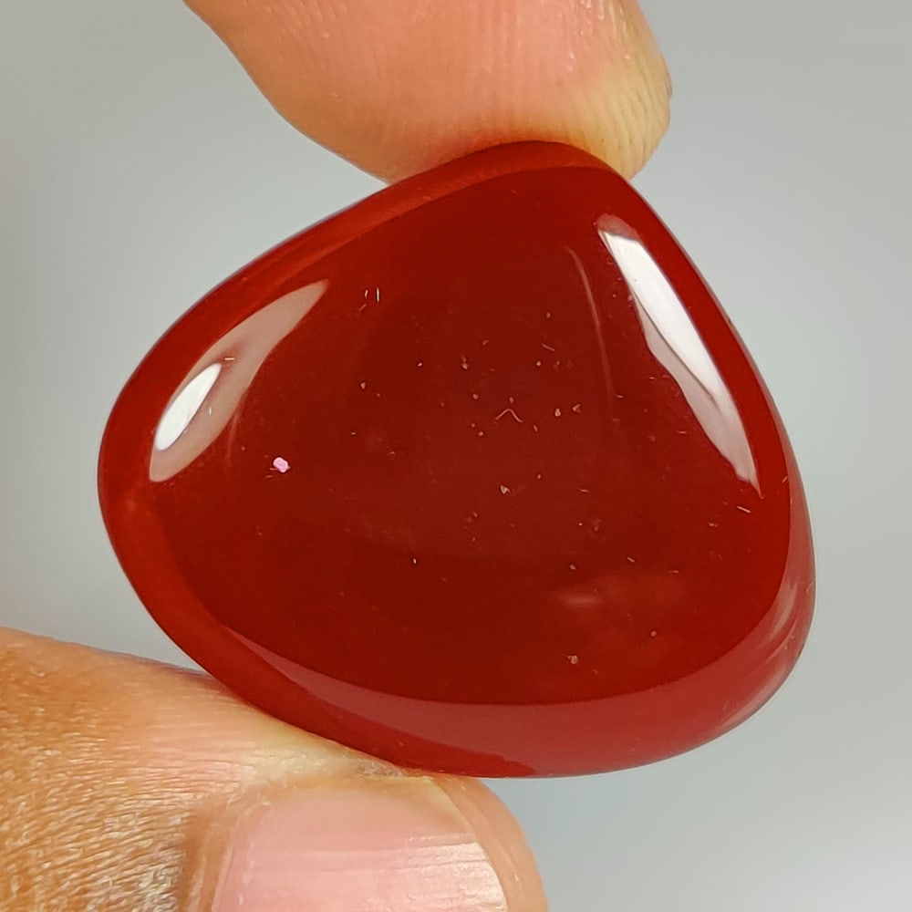 26.40 Ct Natural Red Onyx Pear Cab (1 of 2)