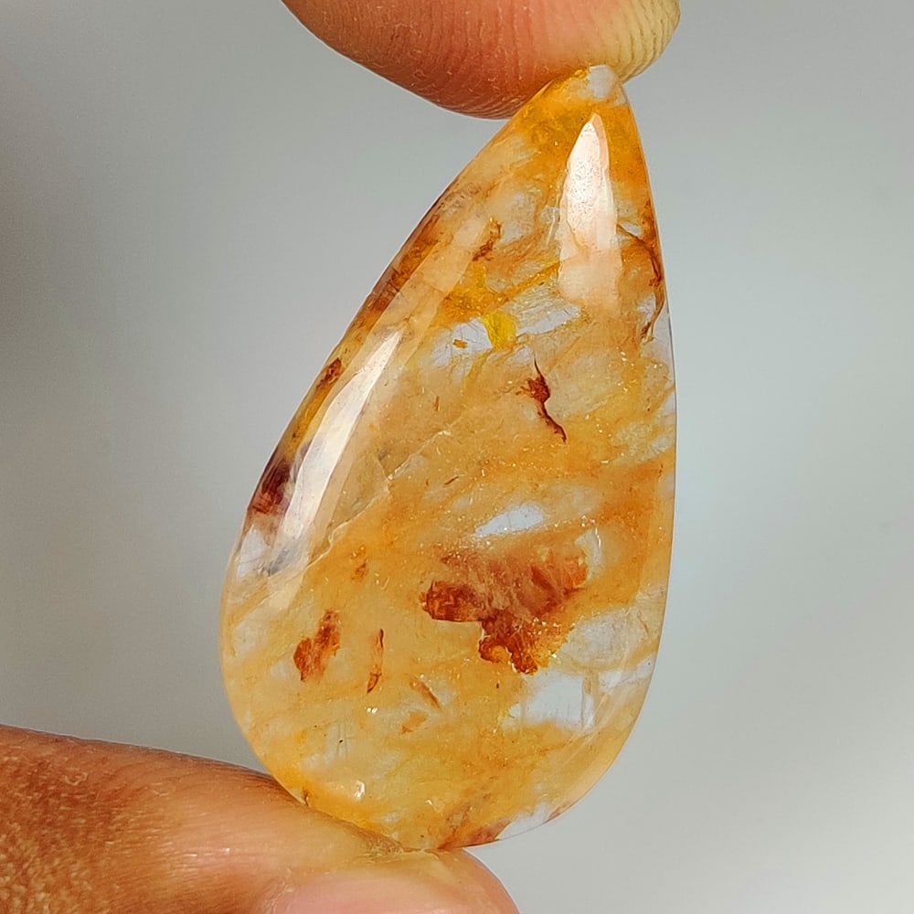 20.45 Ct Natural Aventurine Pear Cab (1 of 2)